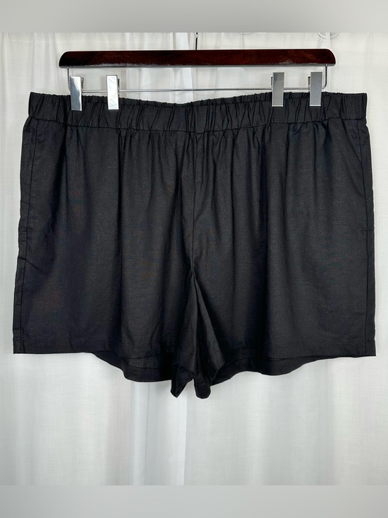 Eloquii Pants - Eloquii Plus Size 26W Rayon Linen Blend Pull On Shorts 31 Black 31-2755-2 NEW
